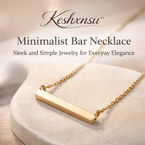 Keshxnsu™ Minimalist Bar Necklace – Sleek and Simple Jewelry for Everyday Elegance, Minimalist Necklace, Bar Pendant Necklace, Simple Jewelry, Everyday Necklace, Elegant Jewelry, Layering Necklace